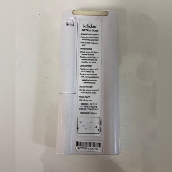 iClicker + Plus Student Response Remote Control Model RLR15 Tested - Picture 3 of 5